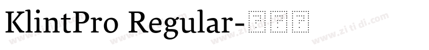 KlintPro Regular字体转换 KlintPro Regular字体转换